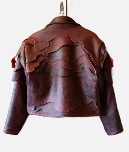 House Of Errors Leather Topo Jacket Blud Red