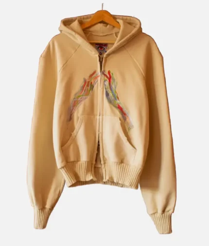 House Of Errors Zip Up Hoodie Cream