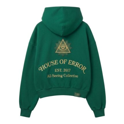 House Of Errors All-Seeing Hoodie in Emerald back view