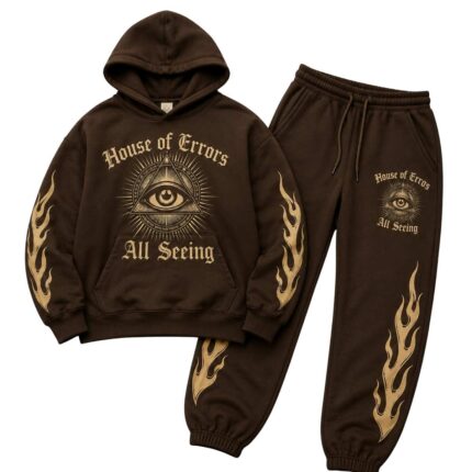 House of Errors Brown Tracksuit front view