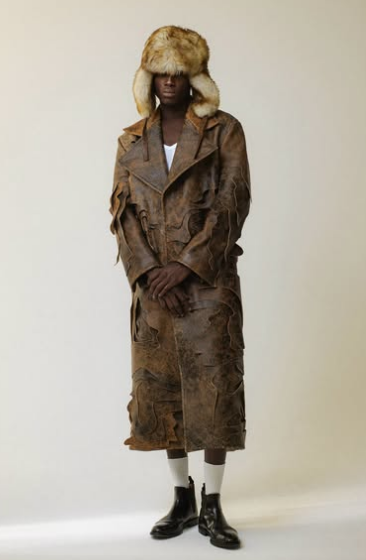 THE ANTIQUE LEATHER TOPO TRENCH COAT