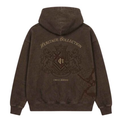House Of Errors Crest Hoodie In Sable back view