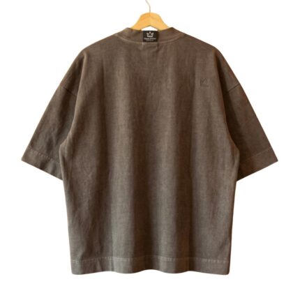 Hotel Errors Patch Heavyweight Tee in Sable back view showing heavyweight fabric and rear design