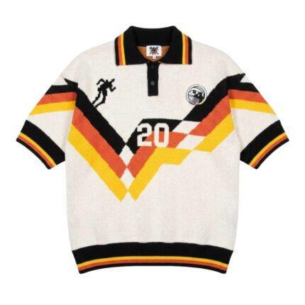 Knitted Football Top Deutschland front view showing football inspired knit design