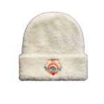 SHAGGY CROWN BEANIE IN CREAM