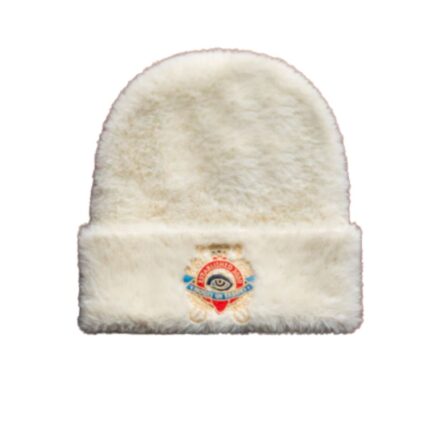 SHAGGY CROWN BEANIE IN CREAM