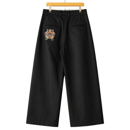 CROWN TROUSERS IN BLACK back view with tailored finish