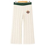 Cotton Cable Knit Lounge Trousers back view with relaxed fit