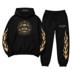 All Seeing Black Flame Tracksuit front view