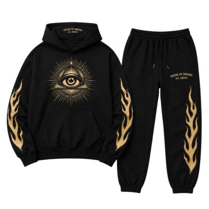 All Seeing Black Flame Tracksuit front view