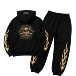 All Seeing Black Flame Tracksuit Back