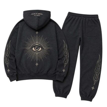 All Seeing Charcoal Eye Tracksuit back view
