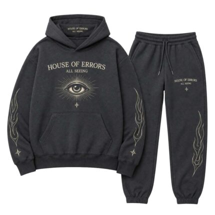 All Seeing Charcoal Eye Tracksuit front view