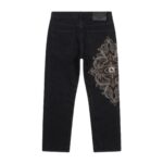 All-Seeing Graphic Black Denim Pants