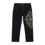 All-Seeing Graphic Black Denim Pants