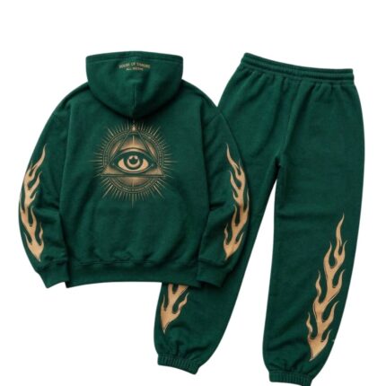 All Seeing Green Tracksuit back view