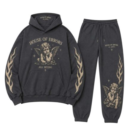 Charcoal Angel Tracksuit front view