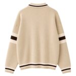 Cloud Sherpa Jacket – Beige & Brown Back View