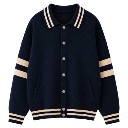 Cloud Sherpa Jacket – Black & Cream front view