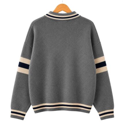 Cloud Sherpa Jacket – Grey & Cream back view