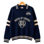 Cloud Sherpa Jacket-Navy & Cream front view