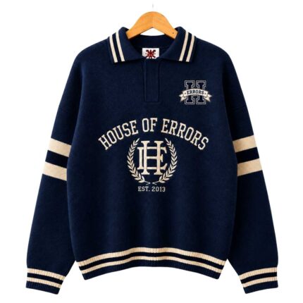 Cloud Sherpa Jacket-Navy & Cream front view