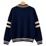 Cloud Sherpa Jacket – Navy & Cream back view
