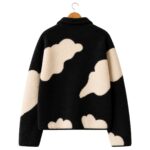 Cloud Sherpa Jacket – Black & Cream back view