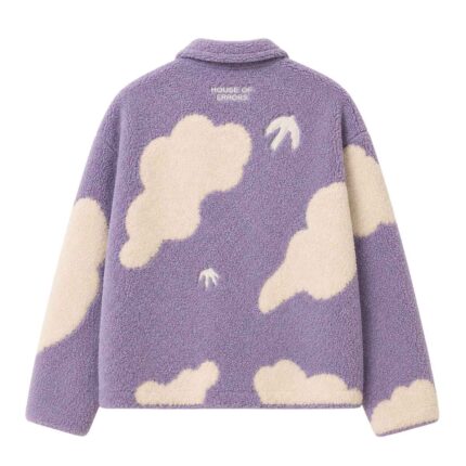 Dream Cloud Sherpa Jacket – Lavender Back View