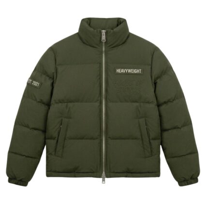 Heavyweight Embroidered Zip-Up Puffer