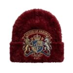 House Of Errors Crest Logo Shaggy Beanie Burgundy