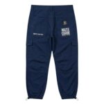 House Of Errors Navy Blue Cargo Trousers back view showing design and fit