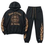 House of Errors Black Tracksuit Gold Eye
