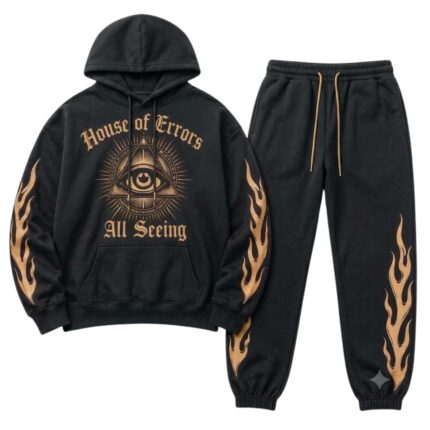 House of Errors Black Tracksuit Gold Eye