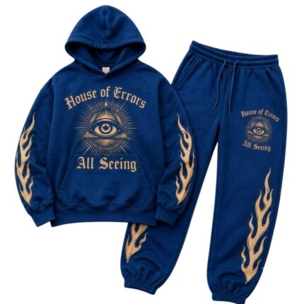 House of Errors Blue Tracksuit front view