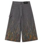 House of Errors Grey Paint Jeans back view