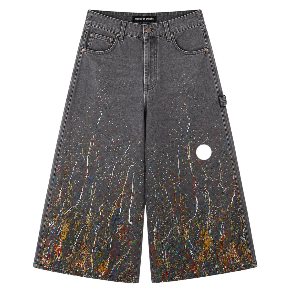 House of Errors Grey Paint Jeans - Front View House of Errors Grey Paint Jeans front view