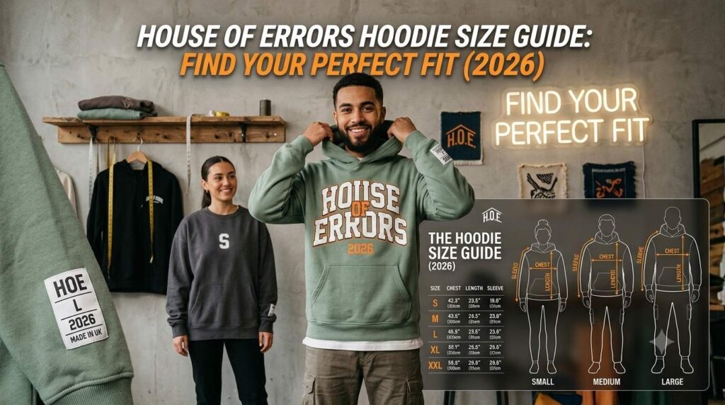 House of Errors Hoodie Size Guide