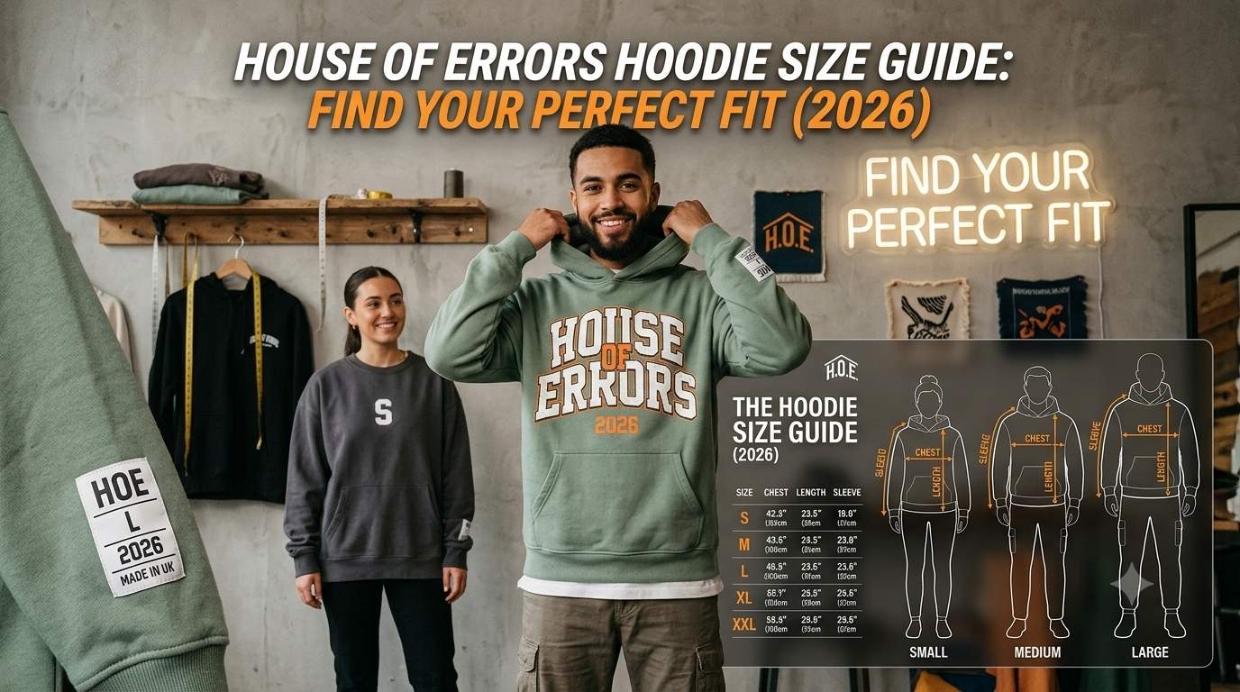 House of Errors Hoodie Size Guide