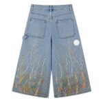 House of Errors Light Blue Paint Jeans back view