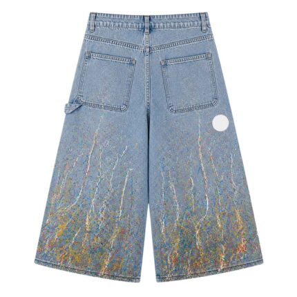 House of Errors Light Blue Paint Jeans back view