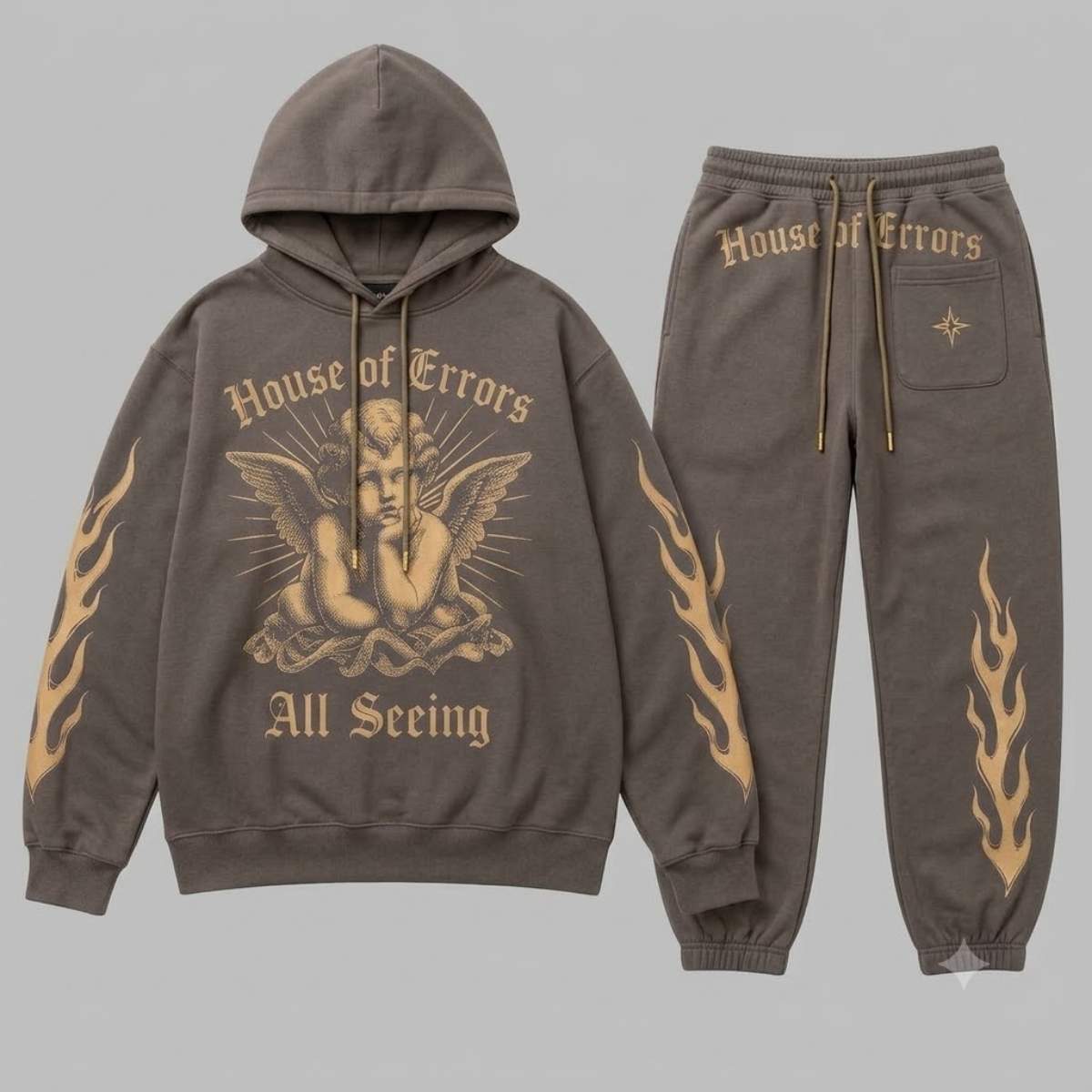 House of Errors Mocha Tracksuit Front House of Errors Mocha Tracksuit front view