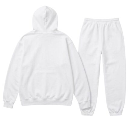 White Essential Oversized Tracksuit back view