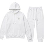 White Essential Oversized Tracksuit front view