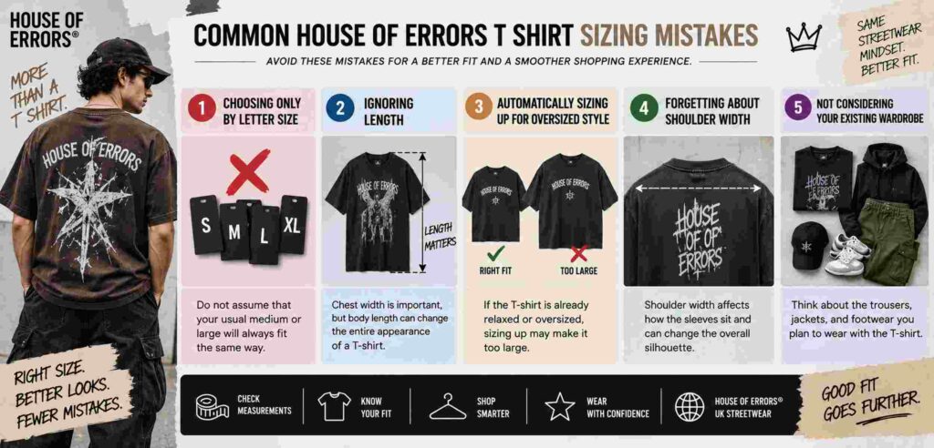 Common House of Errors T Shirt Sizing Mistakes