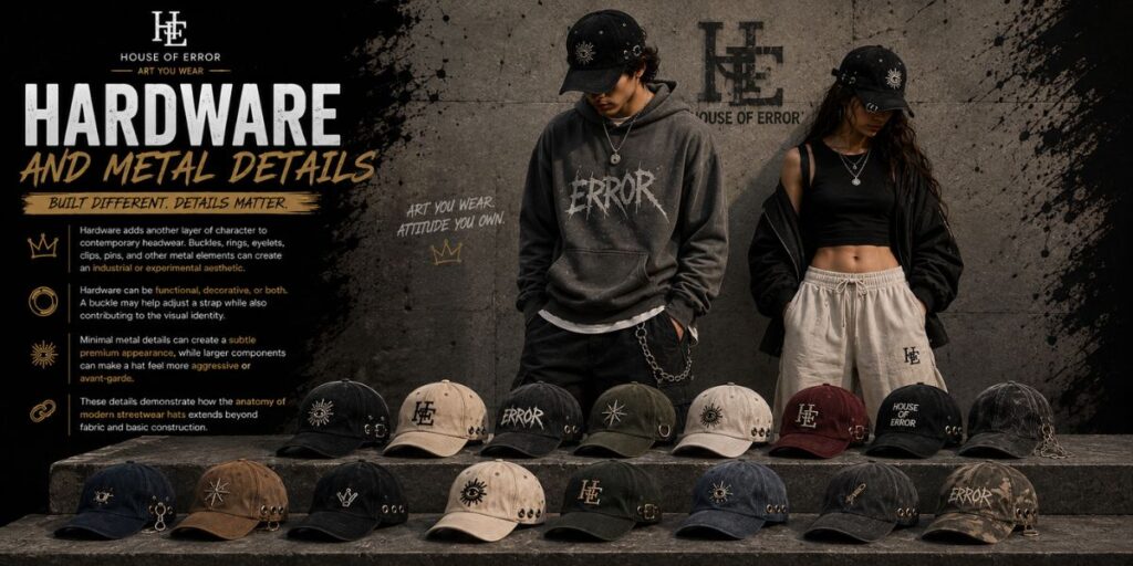 The Anatomy of Modern Streetwear Hats 4 Metal hardware and decorative details featured on modern streetwear hats