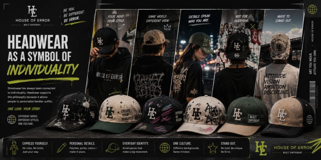 The Evolution of Streetwear Headwear: From Function to Fashion 8 Streetwear headwear expressing individuality and personal style