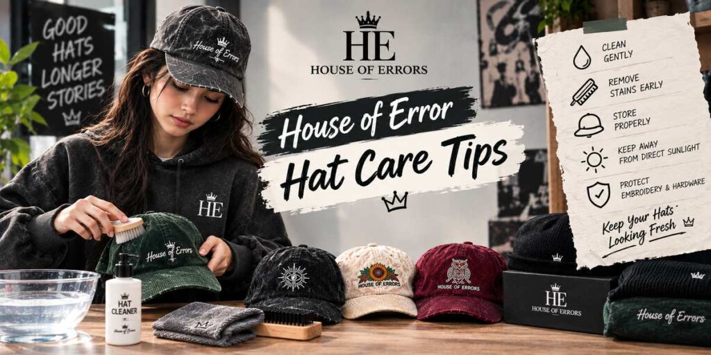 House of Error hat care tips for streetwear headwear