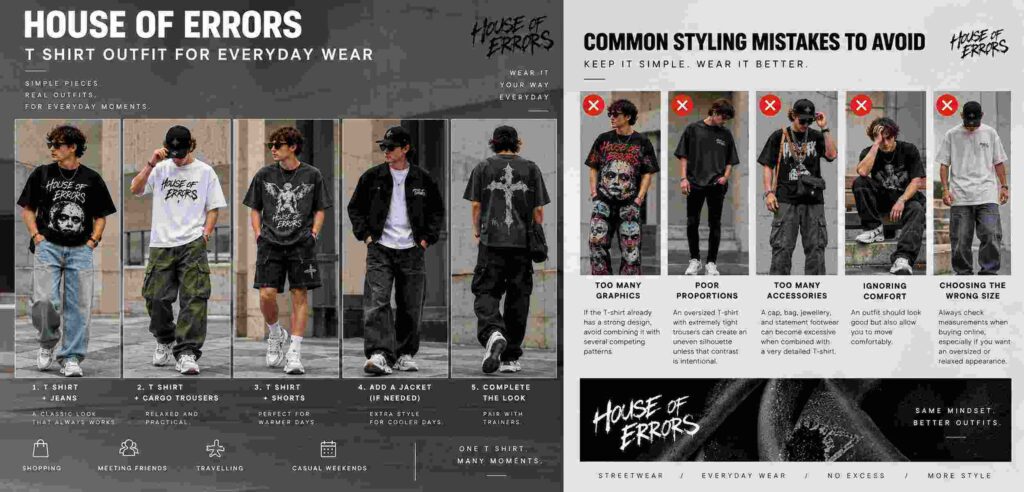 House of Errors T Shirt Outfit: Complete Streetwear Styling Guide 9 House of Errors T Shirt Outfit for Everyday Wear