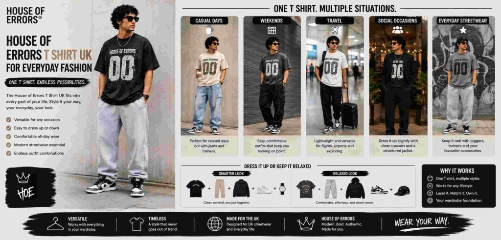House of Errors T Shirt UK for Everyday Fashion